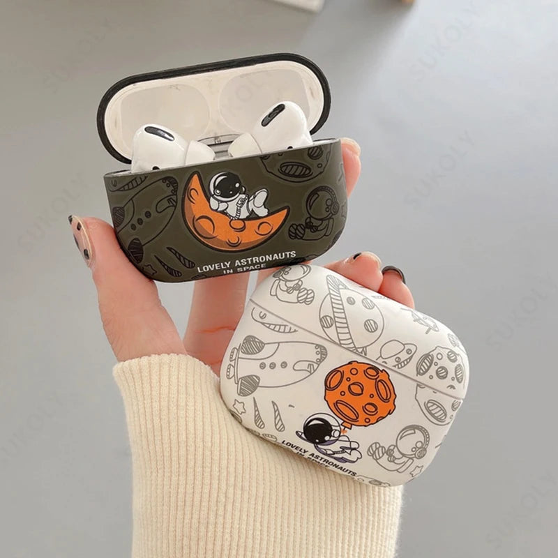 Astronaut Space Moon Earphone Soft Case for Apple Air Pods