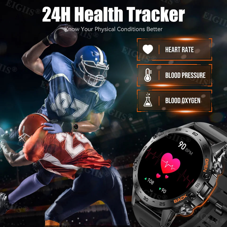 EIGIIS New 1.39Inch Bluetooth Call Smart Watch