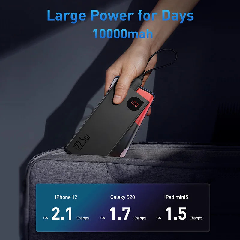 Baseus Power Bank  22.5W PD Fast Charging